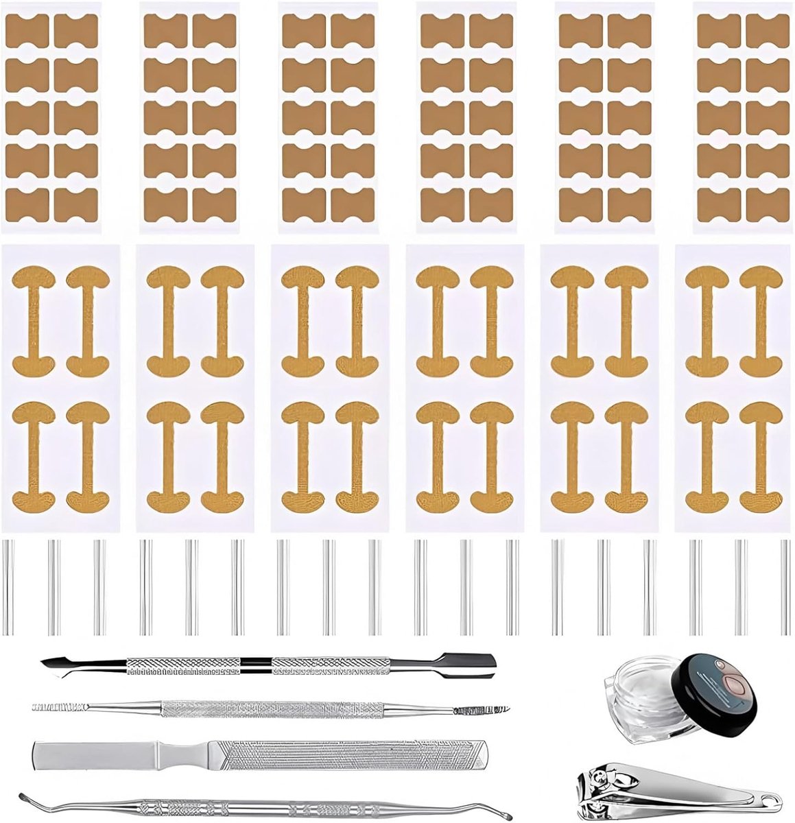 SnelShoppen - Incarnite-nagelset 139 stuks - Gecamoufleerde nagels, correctiestrips, pleisters voor ingegroeide nagels, complete manicure set voor voe