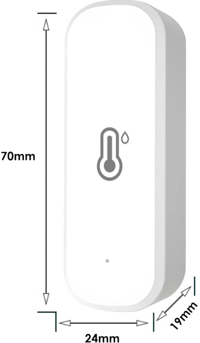 SnelShoppen - 4-Piece WiFi Thermometer met Hygrometer - Temperatuur Sensor, Thermo-Hygrometer, App Meldingen, Data Opslag, Voor Binnen en Buiten - Per