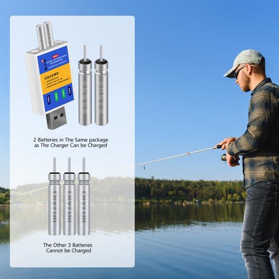 Solidchoice - Begonia 3 stuks led-dobbers, smart dobbers, met zwaartekrachtsensor, 1,2 g/1,8 g/2,2 g dobbers, hengelaccessoires met basis, plat water visdobbers met beetmelder voor aan het meer, rivier of vijver van Solidchoice — afbeelding 4