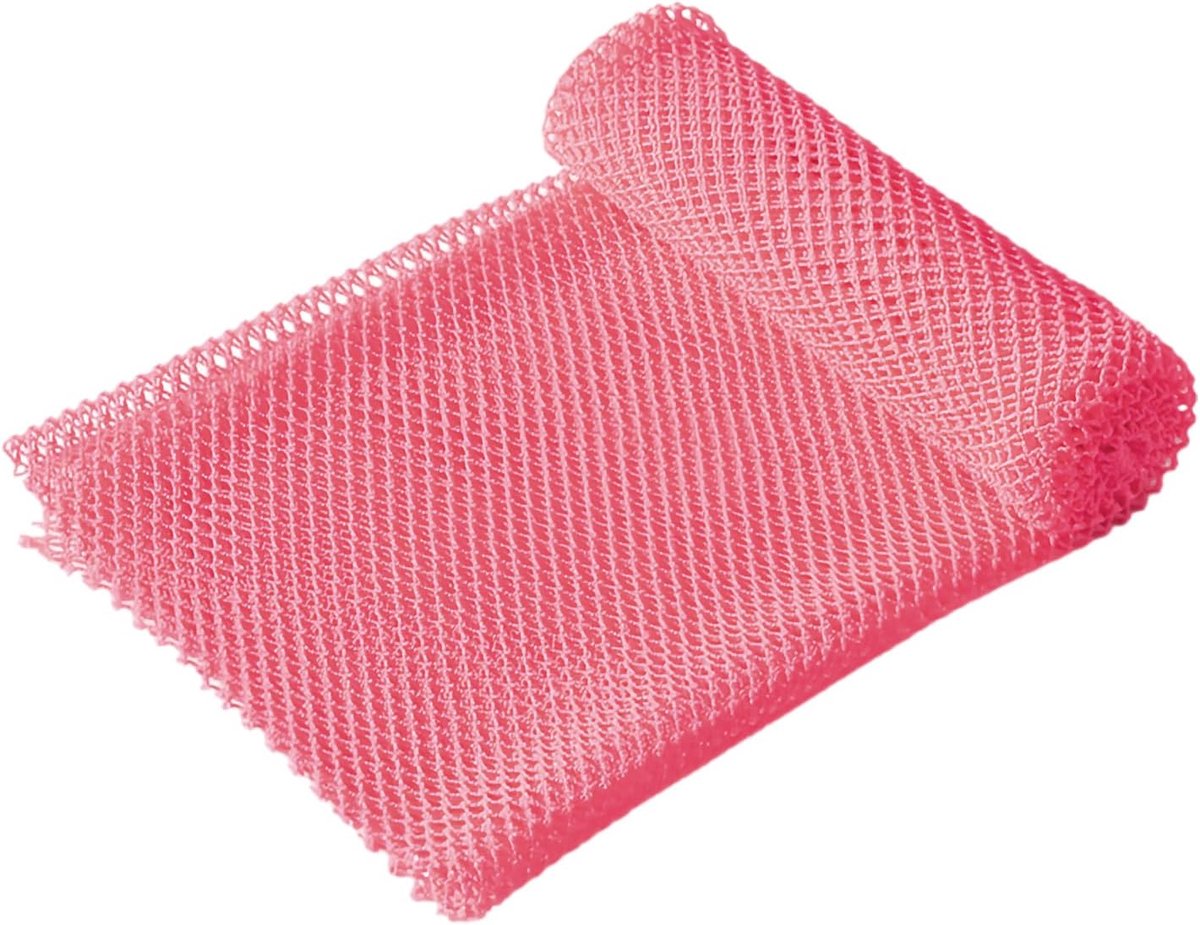SnelShoppen - African Net Sponge - Lange Bad Spons met Knoppen - Exfoliërende Lichaamsborstel - Rugschrobber - Huidverzachter - Rekbaar tot 160cm - Ro