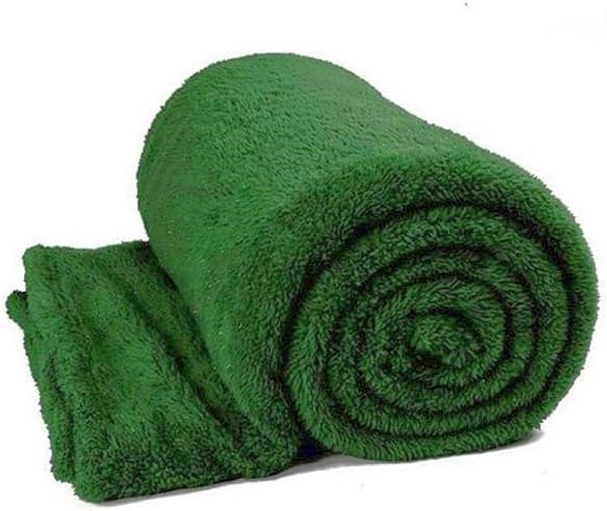 Thijox - Plaid Teddy Glitter Donker Groen 150x200cm - Superzachte Deken voor Winteravonden, Perfect voor Bank, Slaapkamer, Feest of Camping
