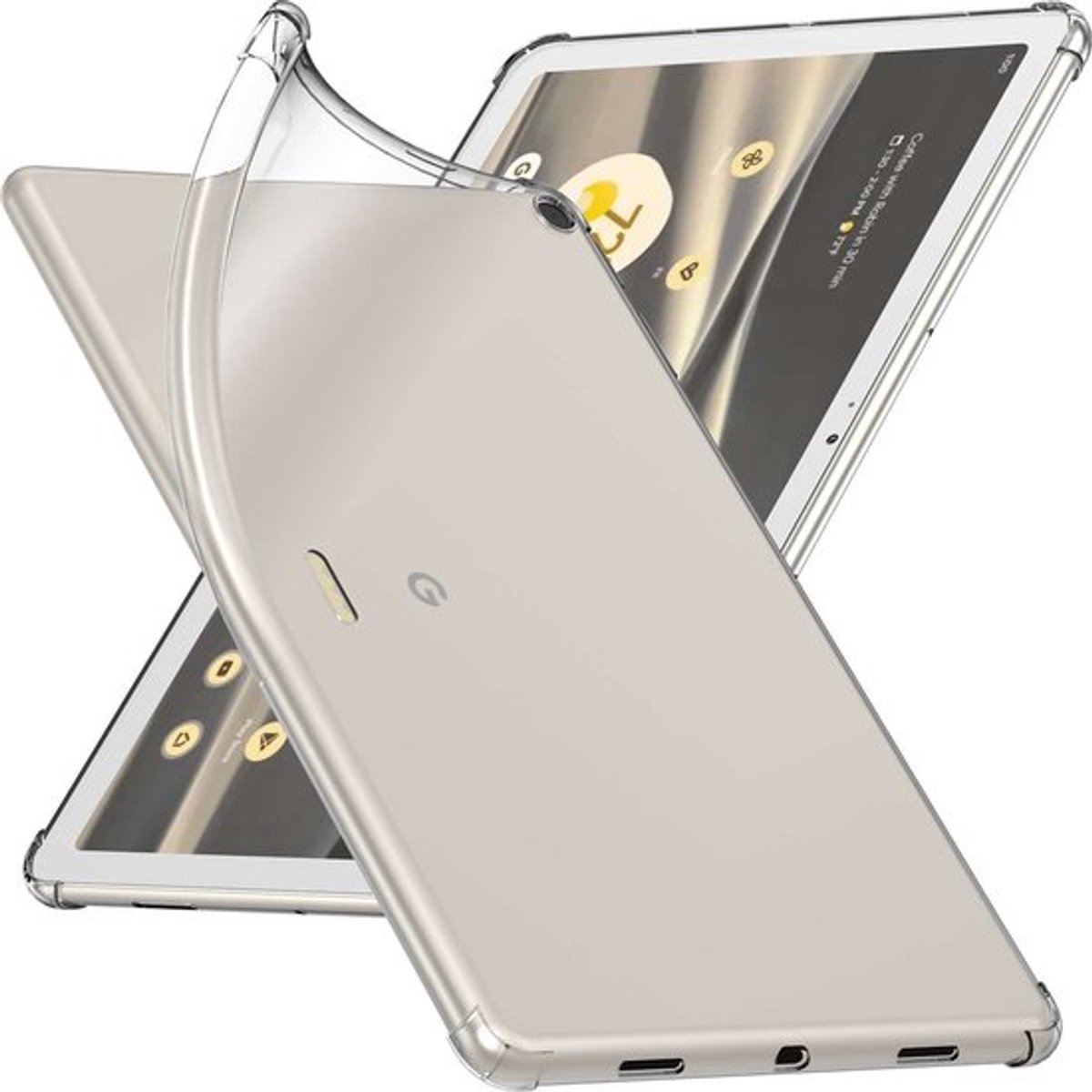 ebestStar - Hoes geschikt voor Google Pixel Tablet, Beschermhoes van Transparant, Antislip Siliconen, Versterkte Hoeken, Transparant
