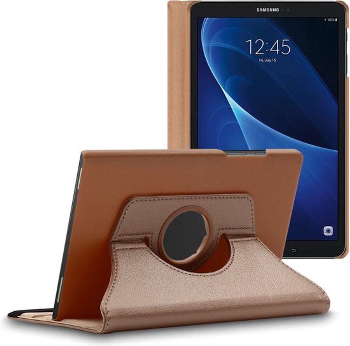 ebestStar - Hoes geschikt voor Samsung Galaxy Tab A6 A 10.1 (2018, 2016) T580 T585, Roterende Etui, Case, 360° Draaibaar hoesje, Goud