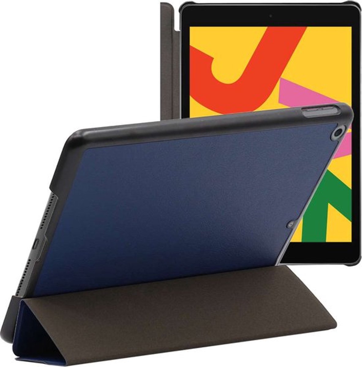ebestStar - Hoes geschikt voor iPad 10.2 (2019, 2020, 2021) Apple, Slanke Design PU Lederen Etui, Automatische Slaap/Wake, SmartCase hoesje, Donkerblauw