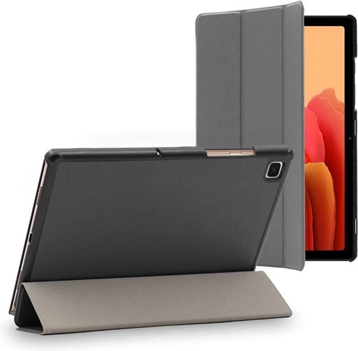 ebestStar - Hoes geschikt voor Samsung Galaxy Tab A7 10.4 T505 (2022, 2020), Slanke Design PU Lederen Etui, Automatische Slaap/Wake, SmartCase hoesje, Grijs