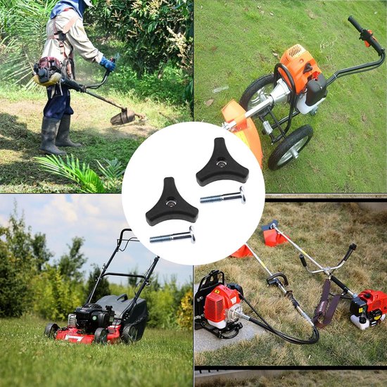 2 Stuks Grasmaaier Greep Set met Vleugelmoere en Schroefbouten - Universele Handgreep en Reserveonderdelen van Merkloos	 — afbeelding 4