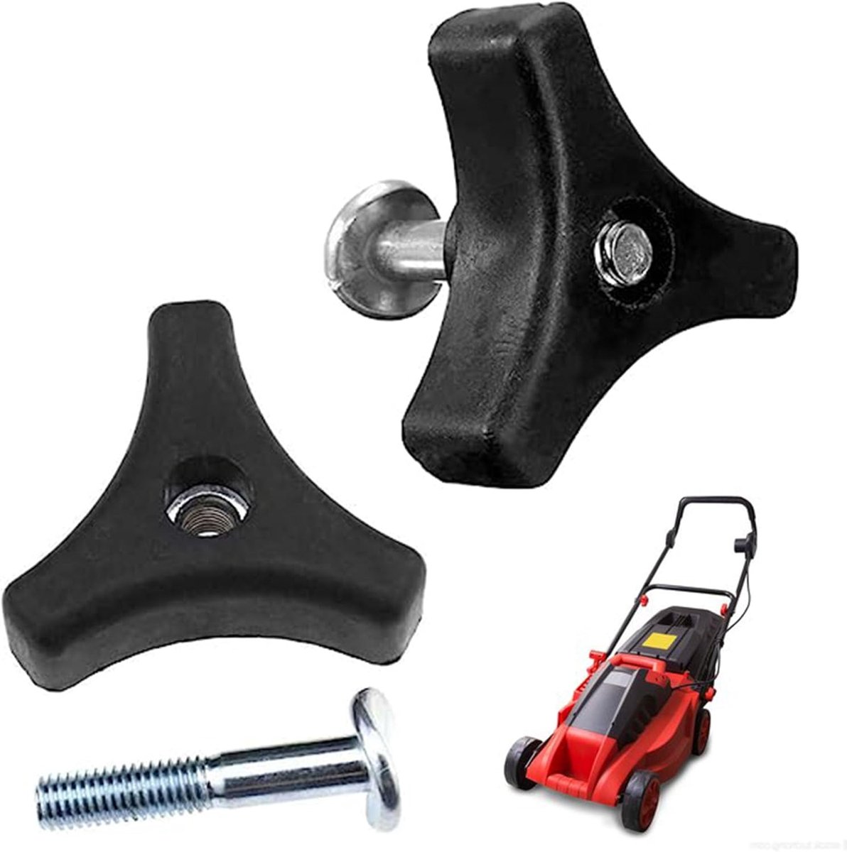 SnelShoppen - 2 Pack Universale Grasmaaier Handvat, Wing Nut Bouten, Schroef Bouten, Verstelbare Handvatten, Grasmaaier Accessoires voor Tuin Gebruik