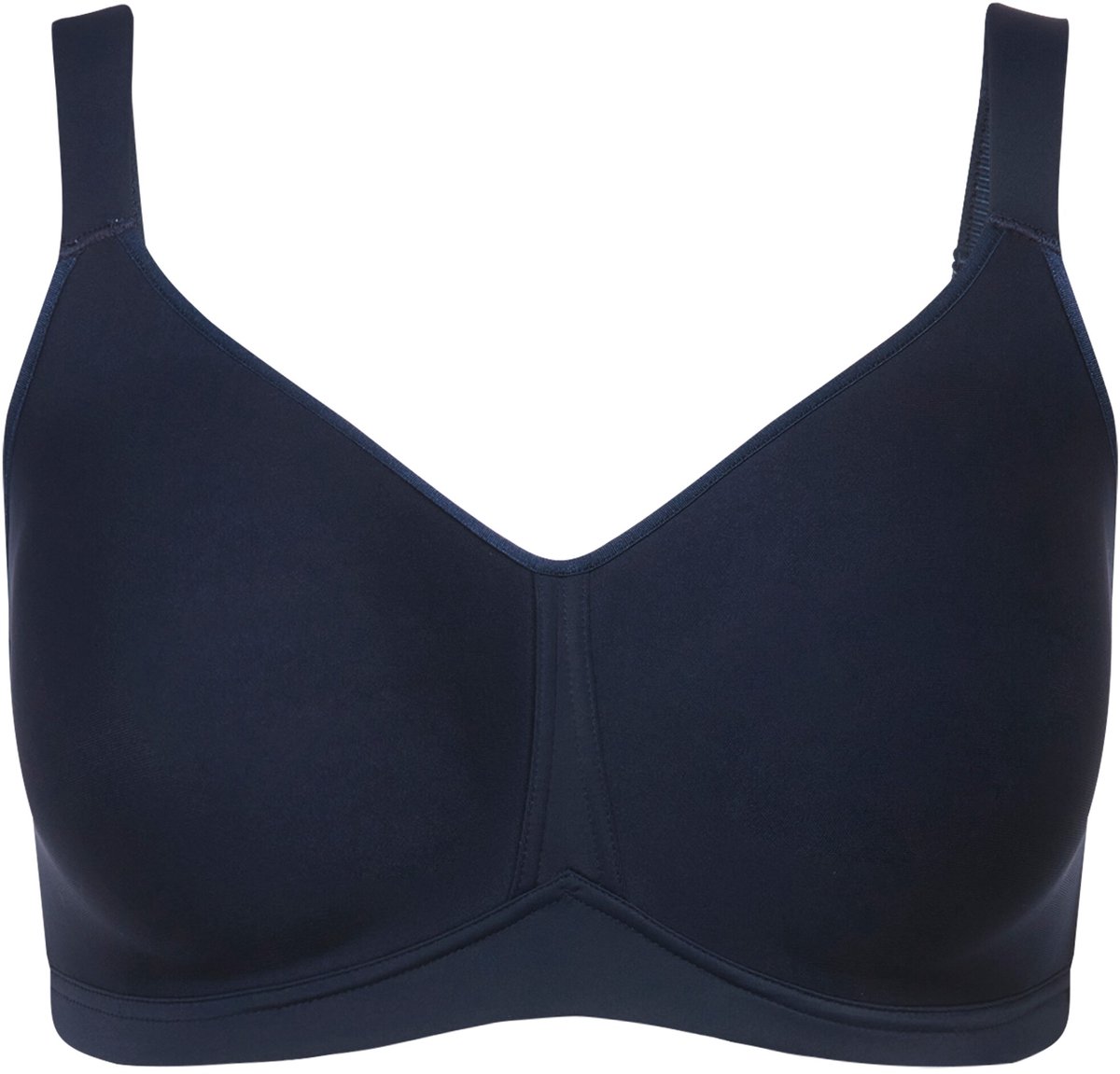 Ulla Popken - Dames - Beha spacer-cups zonder beugel microvezel - Nachtblauw - Maat 110B