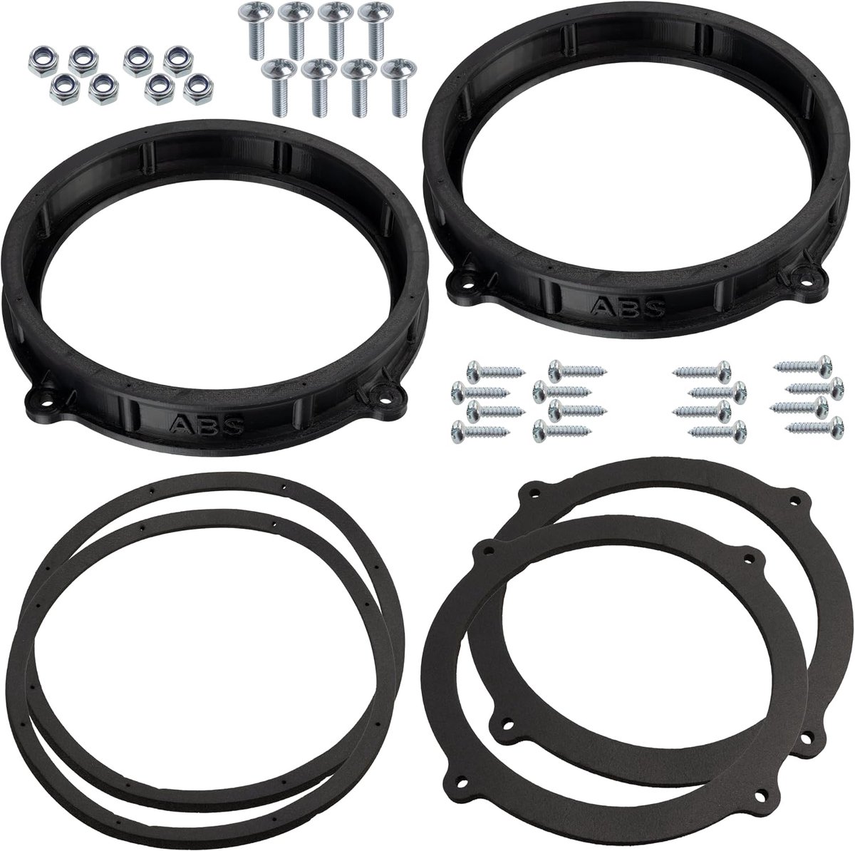 SnelShoppen - Kit van 2 Speaker Adapters Ø200 mm Geschikt voor Audi A3 8V/8Y, A6 4G, Q5 8R2/FY, R8 4S, Lamborghini Huracán, Seat Leon 5F
