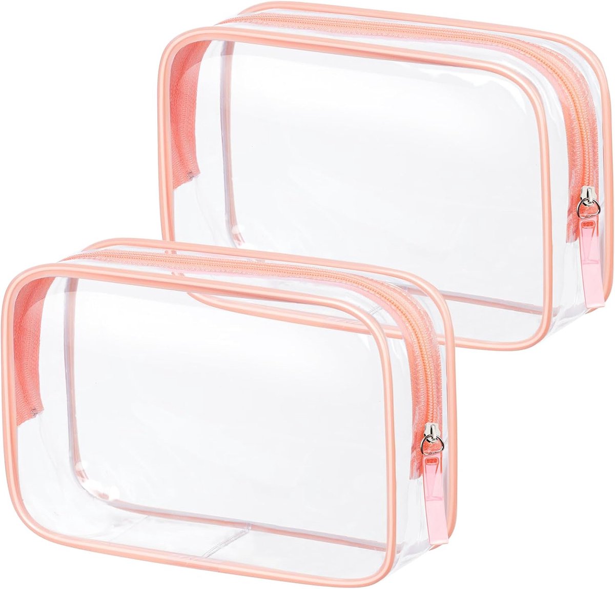 SnelShoppen - Toilettas Transparant Set van 3 PVC Waterdichte Reiskoffers met Rits voor Cosmetica, Make-up, Opbergzakken voor Vrouwen, Mannen en Kinde