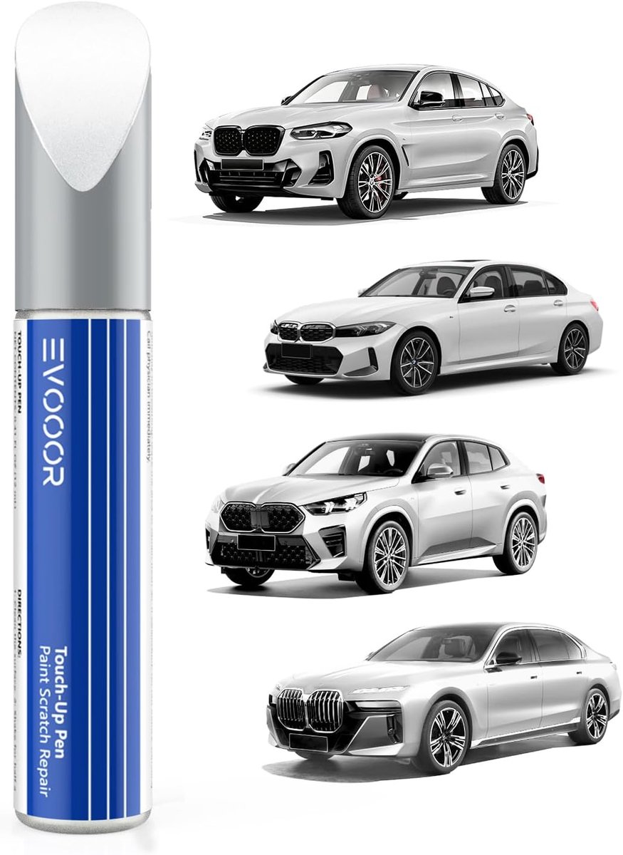 SnelShoppen - Mineral White Metallic Tricoat Autolak Retoucheerpen voor Krassen en Dents, Snelle & Eenvoudige Oplossing voor BMW, 15ml