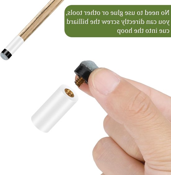 10 stuks biljartkeu-punten - vervangende schroeftips - 12 mm grijs — afbeelding 4