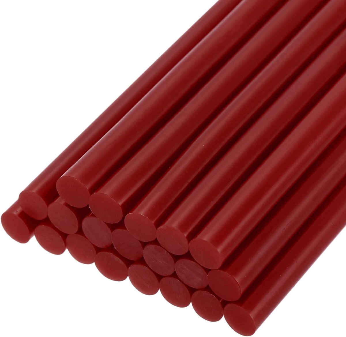 SnelShoppen - 20 Mini Hot Glue Sticks 7mm x 100mm - Kleur: Wijnrood - Geschikt voor Meeste Lijmpistolen - Sterke Viscositeit - Voor Creatieve Projecte