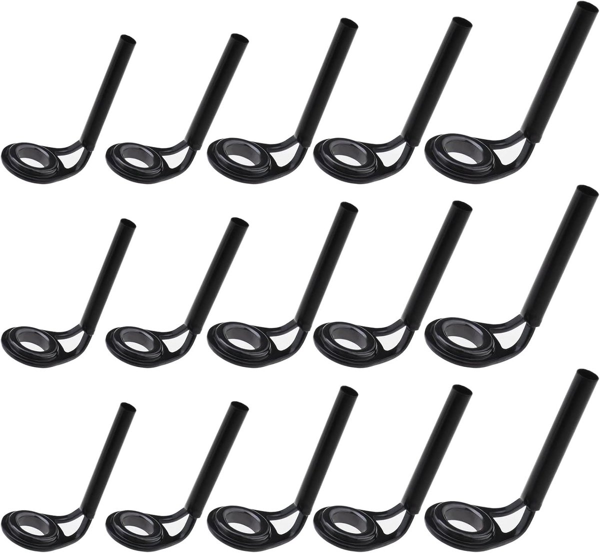 SnelShoppen - 15Pcs Vislijn Spinning Gids Ogen Ringen Hengel Tip Reparatie Kit - Diverse Maten voor Zoutwater en Zoetwater Vissen - Duurzaam RVS