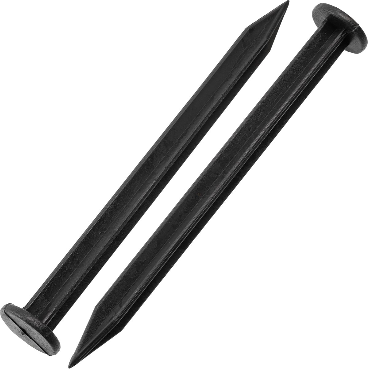 SnelShoppen - Set van 25 Tuinpinnen 180 mm voor Flexibele Grasranden en Bloembedden - Zwart Plastic - Ideaal voor Tuin en Landschapsarchitectuur