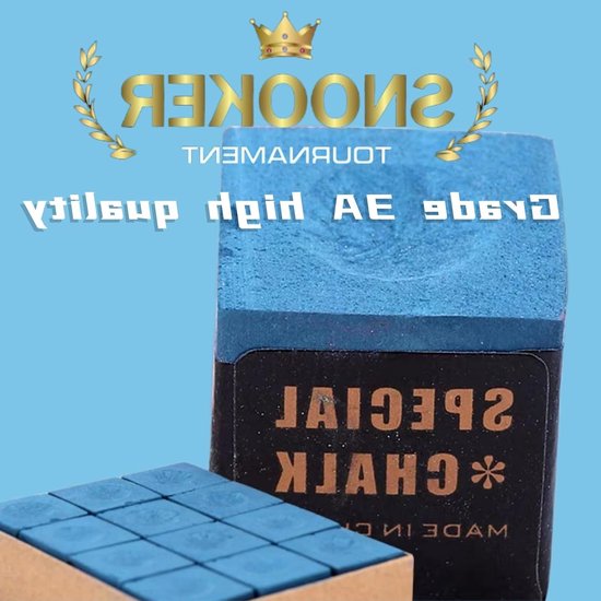 12 Stuks Billiard Chalk in Blauw, Non-Slip Cue Chalk voor Amateurs en Professionals, Perfect voor Biljartspel — afbeelding 4