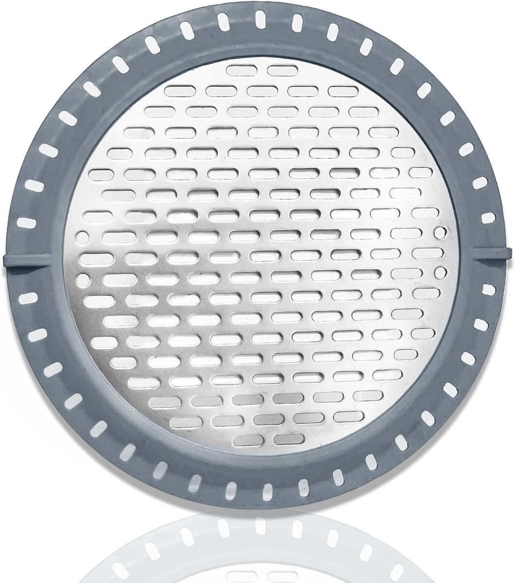 Thijox - 1 Stuks Roestvrij Staal Afvoerbeschermer, Douche Afvoer Haarvanger, Universele Wastafel Zeef, Afvoerzeef 12.5cm voor Badkamers, Keukens, Wast