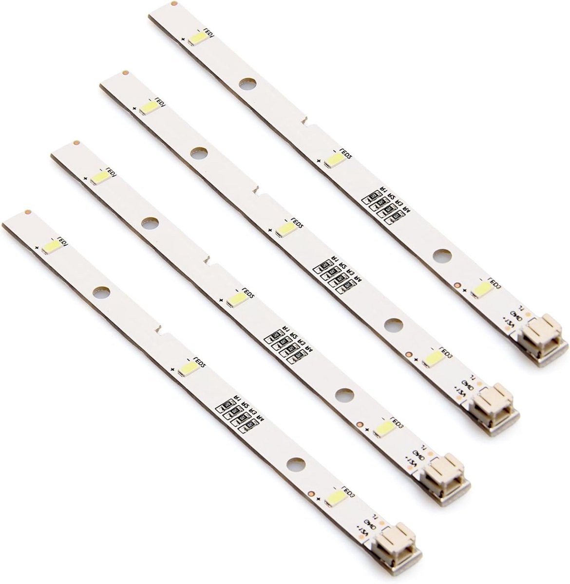 Set van 4 LED Strips 12V 2W Vervanging voor Koelkastverlichting, Energiezuinig en Compatibel met Diverse Modellen