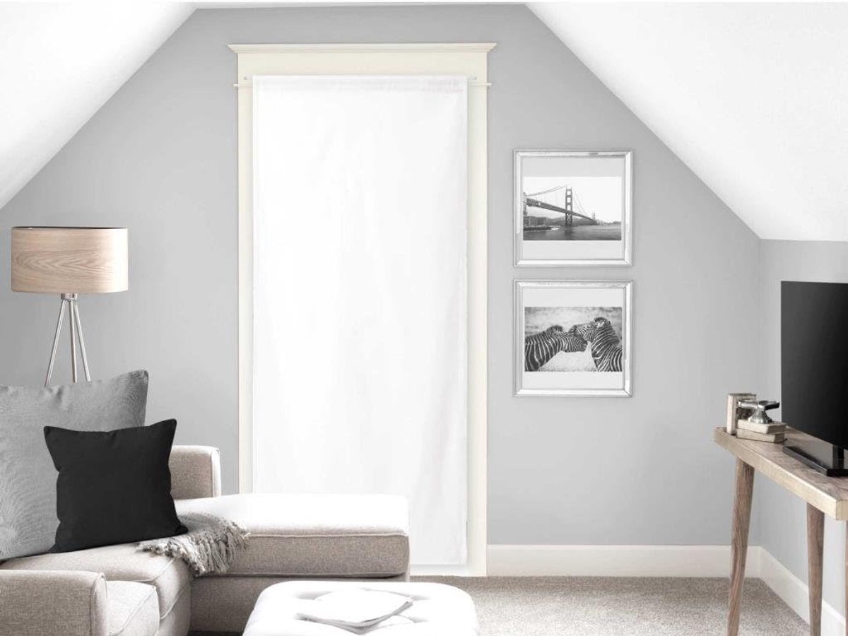 SnelShoppen - Polyester Zonnenscherm voor Poort 90x200cm - Wit - Ideaal voor Tuin, Camping en Feestjes - Bescherming tegen Zonlicht en Wind