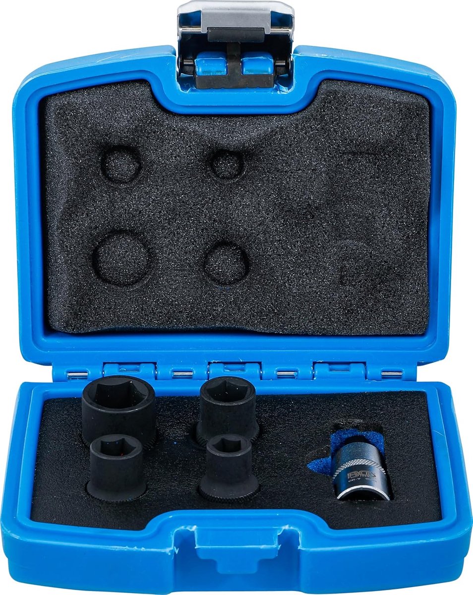 SnelShoppen - Brake Caliper Socket Set - 5-Way (Pentagon) - 5-delige Dopsleutelset - Chroom-Vanadium Staal - Voor Remklauwen - Auto Onderhoud