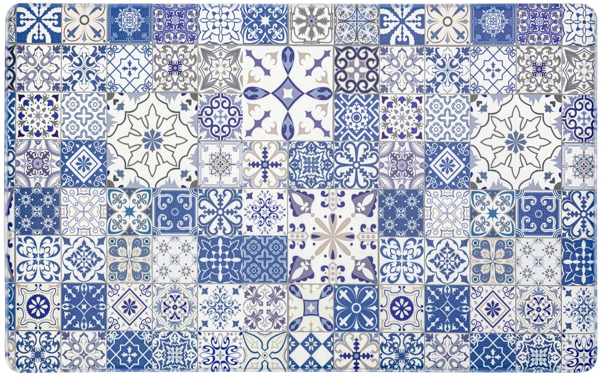 ANRO Azulejo Anti-vermoeidheidsmat 50x80 cm - Keuken - Werkplek Meerkleurig