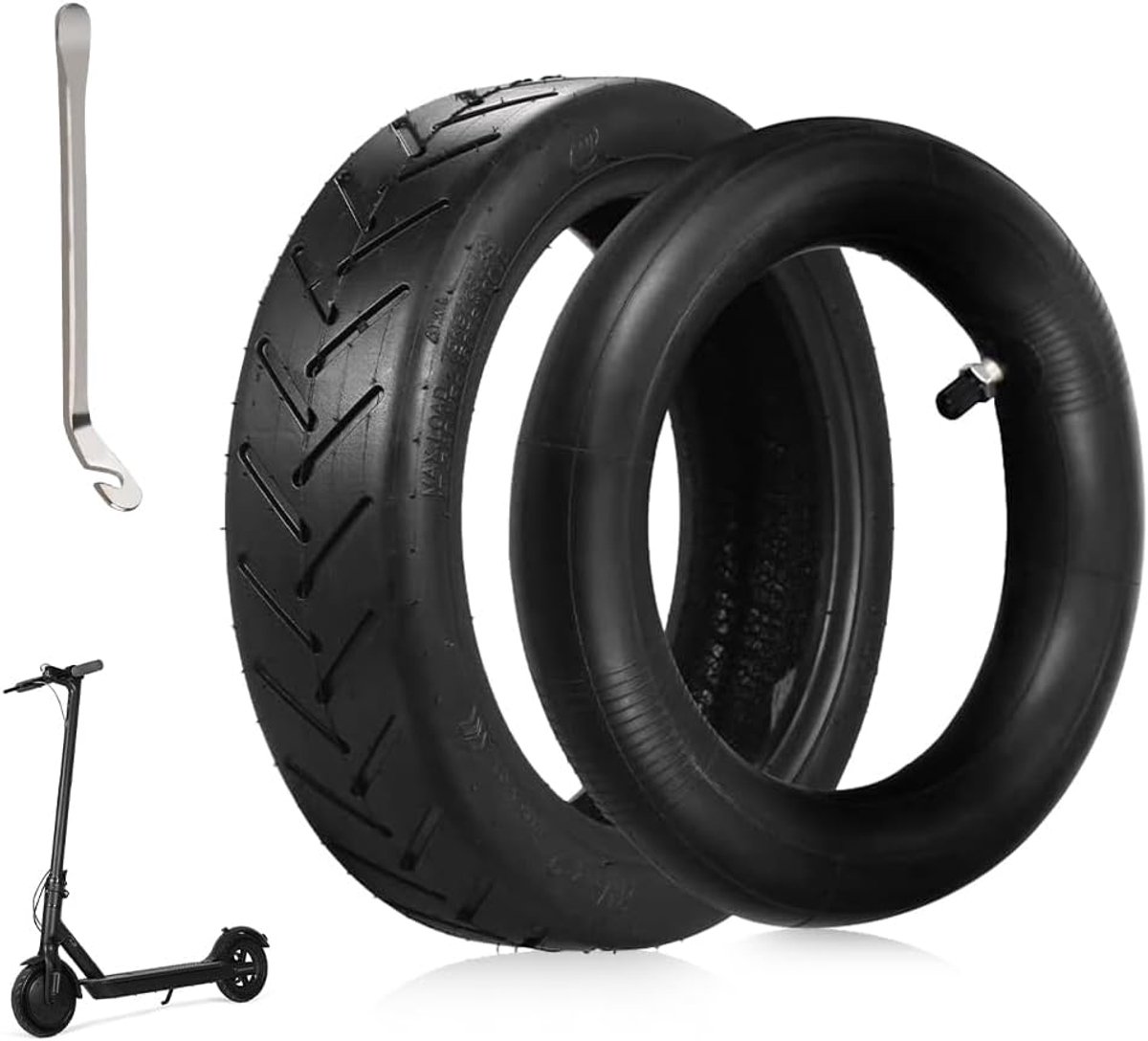 SnelShoppen - 8,5 inch Pneumatische Scooterrubberset voor Elektrische Scooter - Antislip Buitenbanden en Binnenbanden - Duurzaam en Betrouwbaar - Gesc