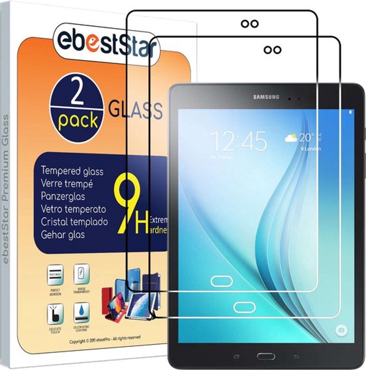 ebestStar - {2 Stuks} Gehard glas geschikt voor Samsung Galaxy Tab A 9.7 T550 / S Pen P550, Screen Protector Cover, Schermbeschermer Tempered Glass
