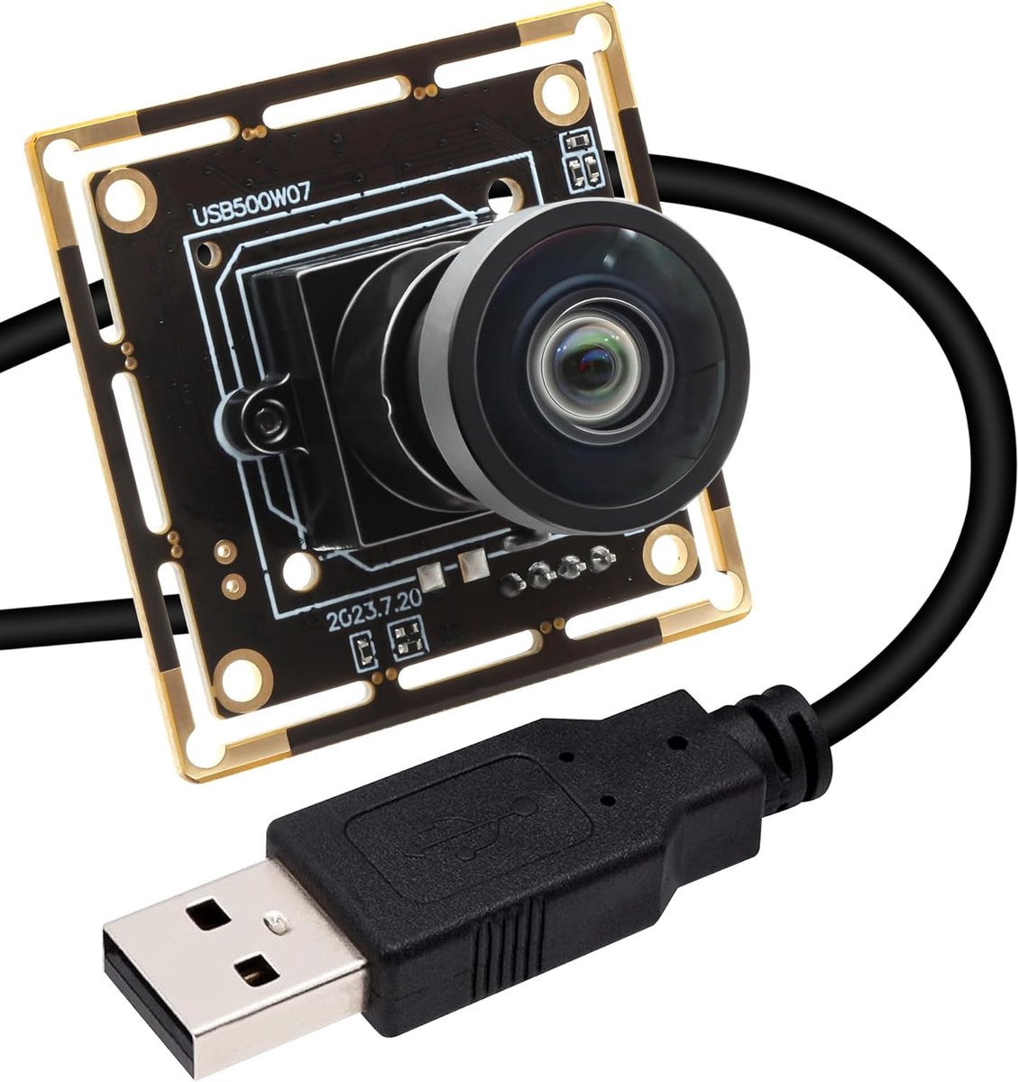 SnelShoppen - 5MP USB Camera Module met M12 Lens - 30FPS Webcam voor PC, Raspberry Pi, Jeston Nano - 120 Graad Hoek - IMX335 Low Light