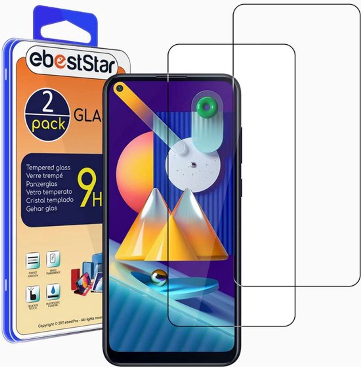 ebestStar - {2 Stuks} Gehard glas geschikt voor Samsung Galaxy M11, A11, Screen Protector Cover, Schermbeschermer Tempered Glass
