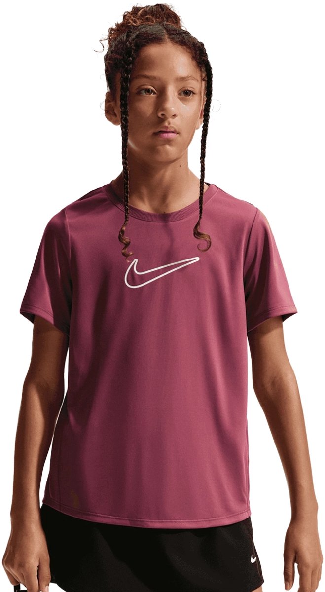 Nike dri-fit one top in de kleur . Roze