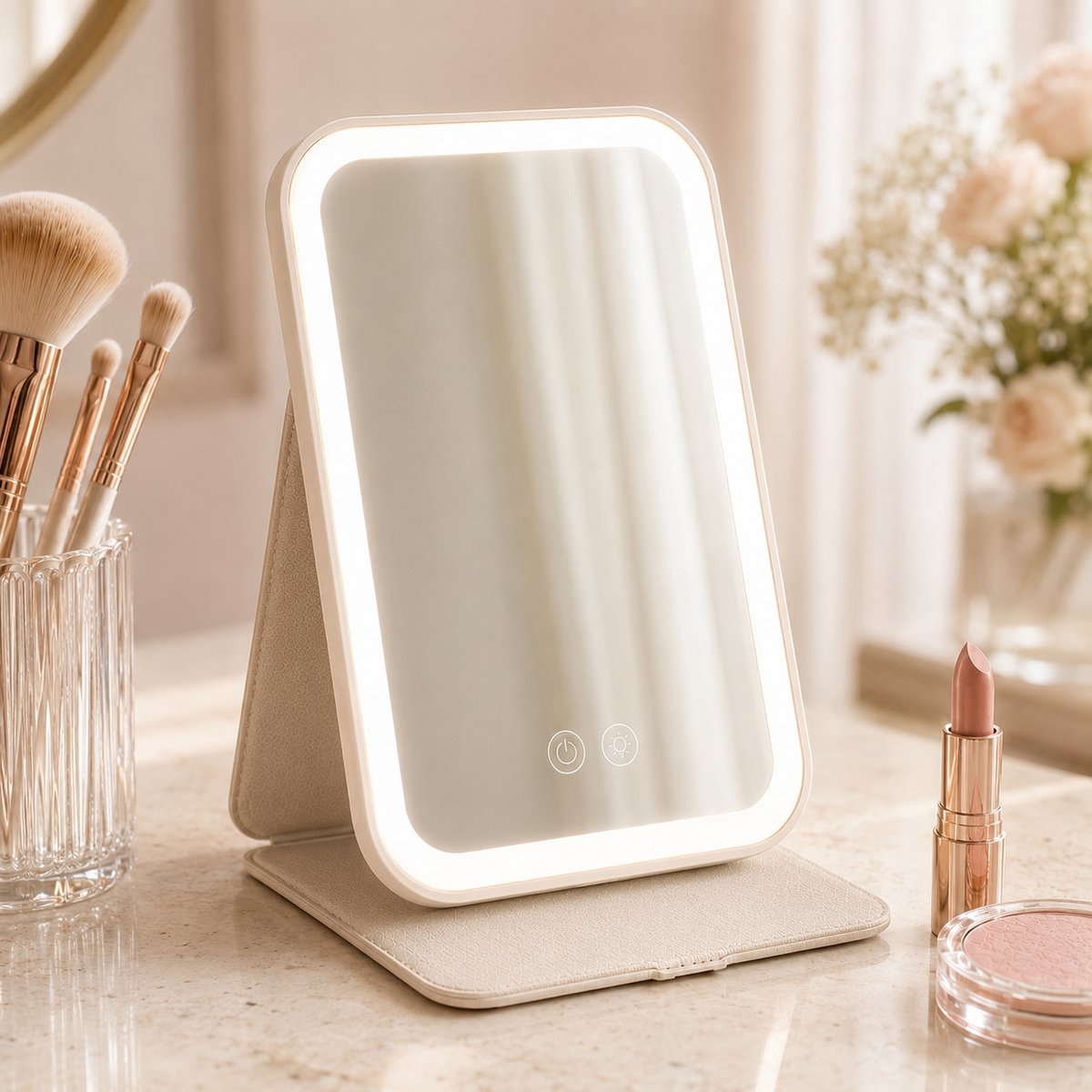 MyGear Make-up Spiegel met Verlichting - LED Reisspiegel - USB-C