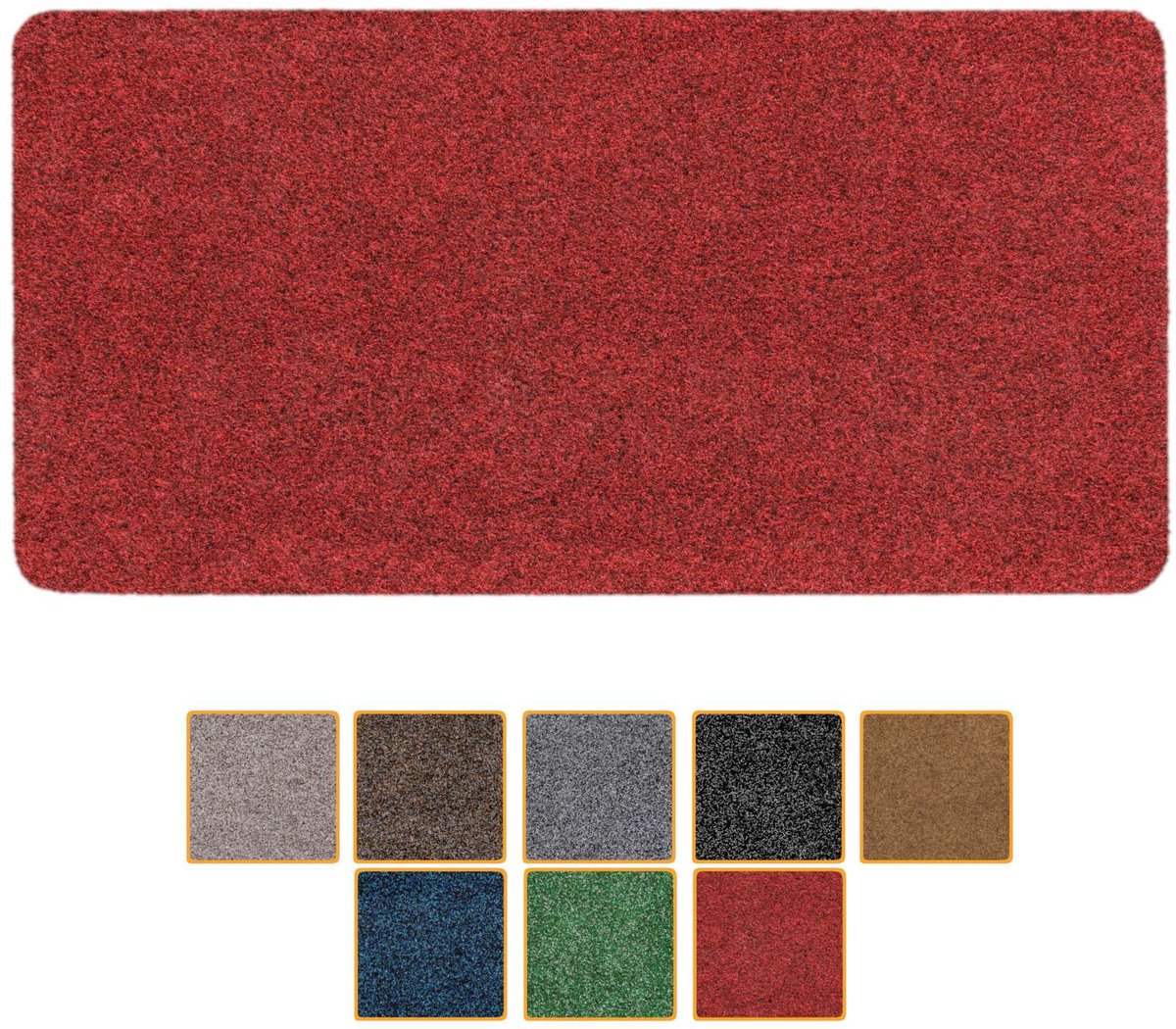 ANRO Deurmat Rood 80x40cm – Schoonloopmat Antislip Wasbaar Voordeur Hal Binnen & Buiten Op Maat