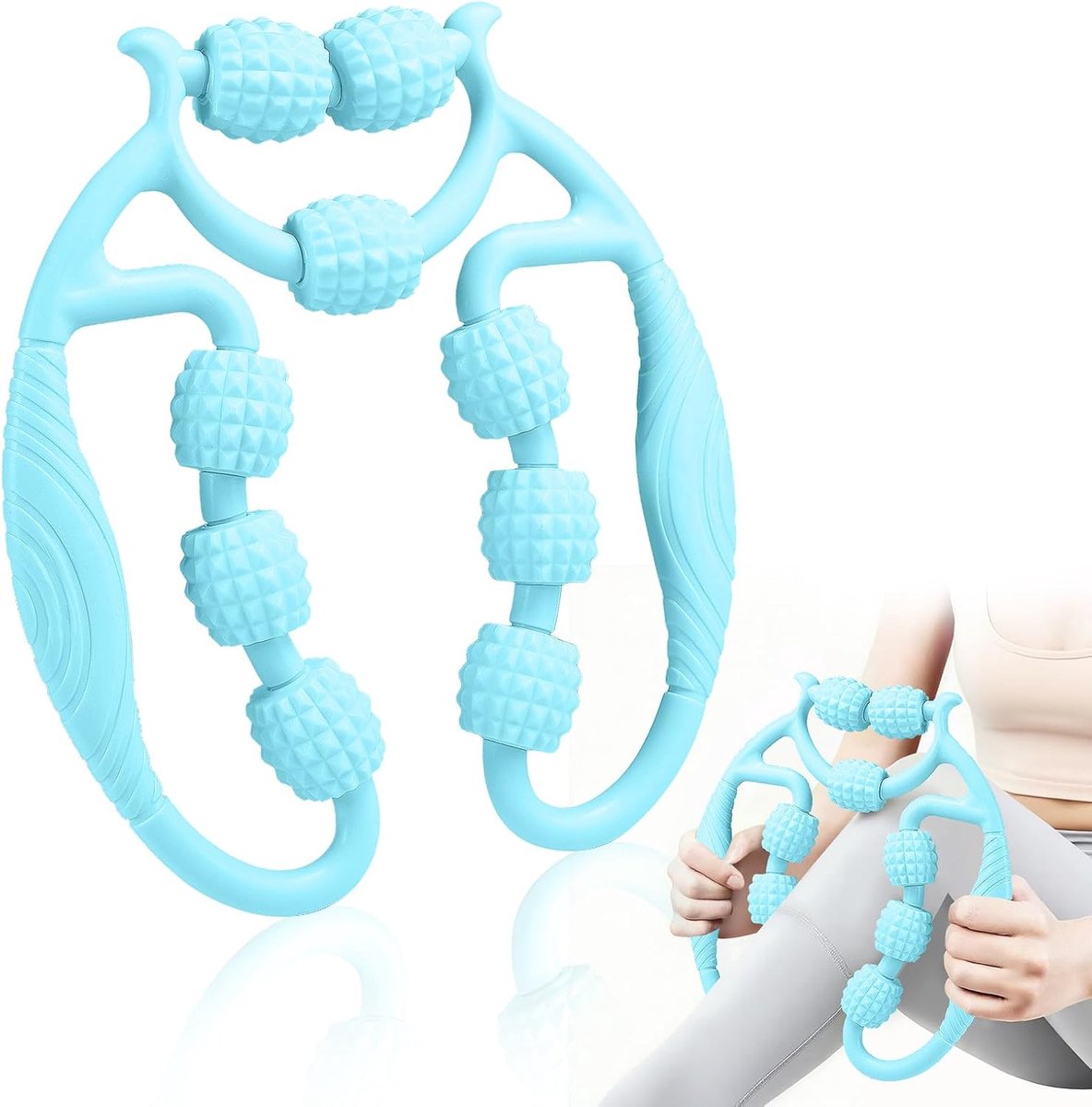 SnelShoppen - Massage Roller voor Benen, Spiertherapie Massage Stok, Anti-Cellulite Massager en Lymfedrainage, Cellulite Roller voor Thighs en Armen