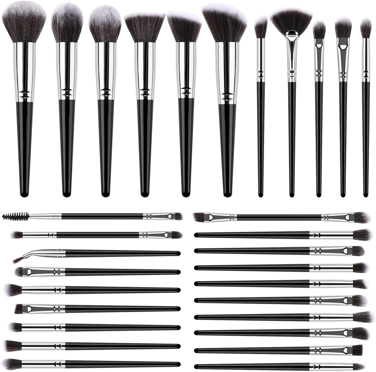 SnelShoppen - 30-delige Professionele Make-up Kwasten Set - Multifunctionele Reis Kwasten voor Oogschaduw, Contour & Highlighter - Zachte Haren, Ideaa