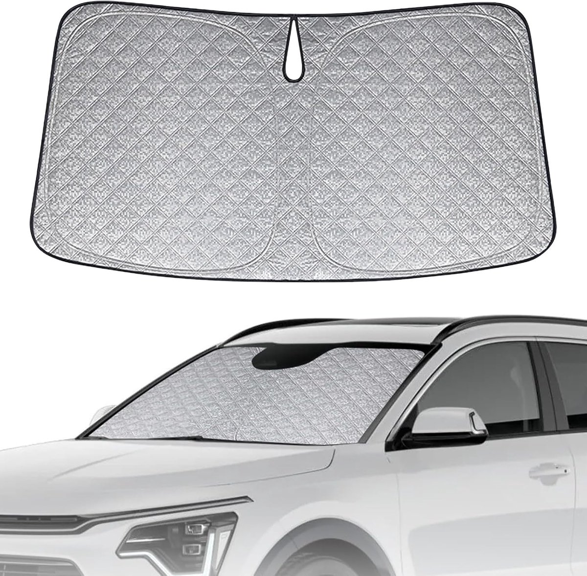 SnelShoppen - Sun Shade Windscreen Kia Niro 2021-2025 - Opvouwbare Zonnescherm Auto - UV Bescherming - Reflectief - Stofbescherming - Perfecte Pasvorm