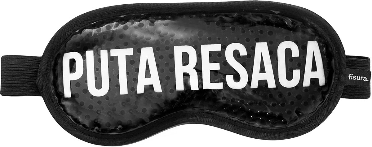 SnelShoppen - Koud Gel Oogmasker voor Opgezwollen Ogen en Donkere Kringen - Zwart 18.5x9 cm - Verfrissend Oogmasker voor Feesten en Hangovers