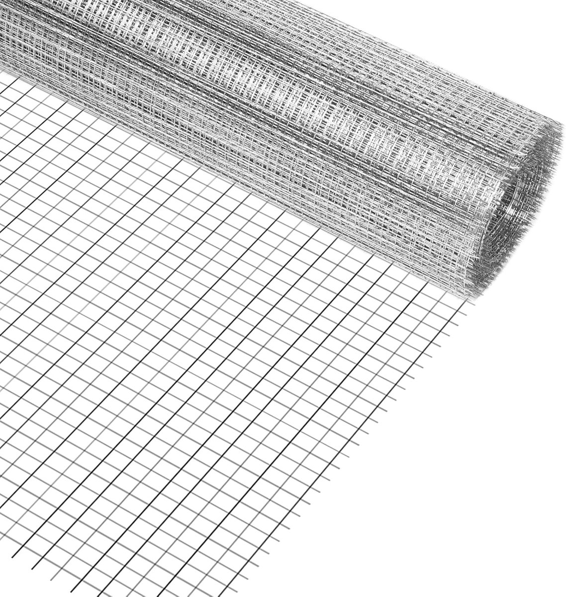 SnelShoppen - 30 cm x 6 m Rol Gegalvaniseerd Metaal Gaas voor Ratten, Eekhoorns en Vogels - Duurzaam en Roestbestendig