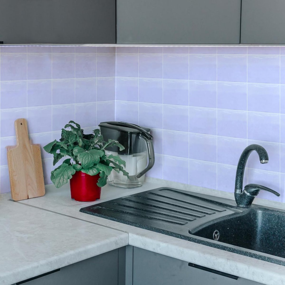SnelShoppen - 100 Stuks Zelfklevende Tegels 15x15 cm Wit Wandstickers Voor Keuken en Badkamer - Verwijderbare Splash Guard