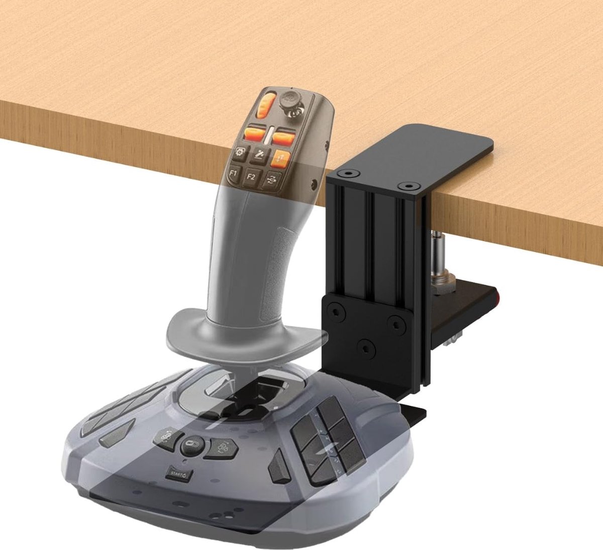 SnelShoppen - Tafelmontage Joystick Bevestiging voor Simulators, Compatibel met Diverse Joysticks zoals Hotas, Farmstick, G Extreme 3D Pro, Ideaal voo