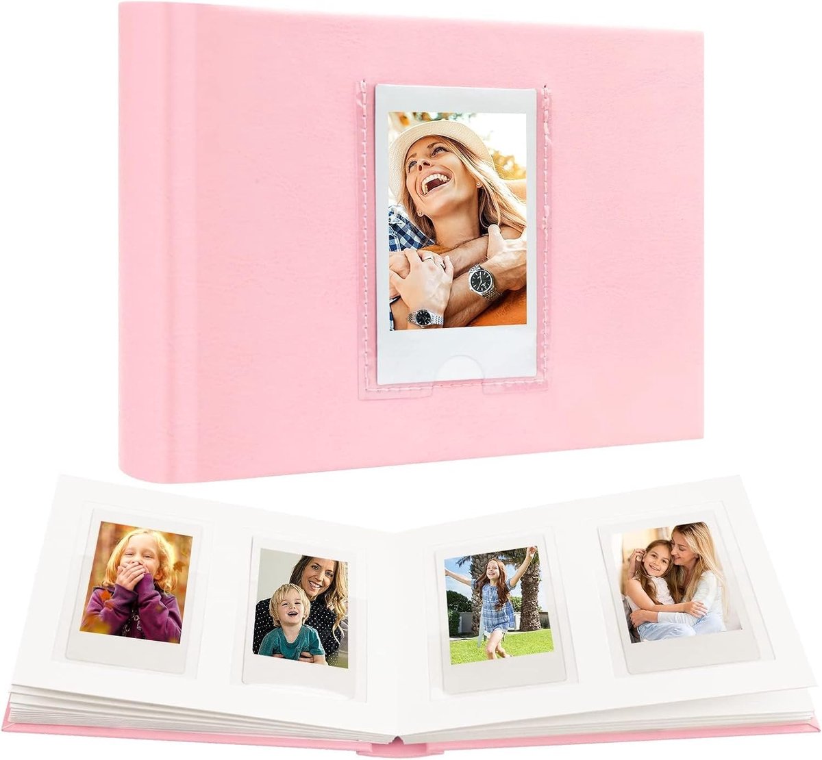 SnelShoppen - 64 Pockets Mini Foto Album met Schrijfruimte, Geschikt voor Fujifilm Instax Mini 12 11 9 99 8 7+, Polaroid Camera & K-pop Foto Kaarten -