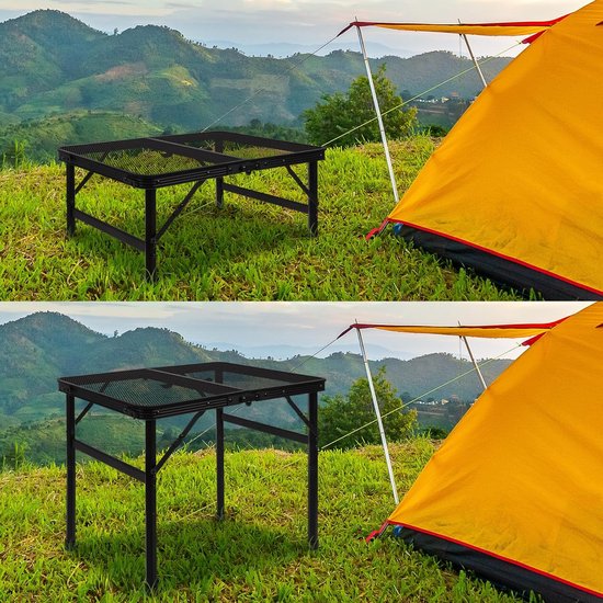 Opvouwbare Campingtafel - Inklapbare Tafel - 60x40cm - 1.8kg - 2 Hoogtes Verstelbaar - Aluminium & 30kg - Waterdicht & Hittebestendig - Lichtgewicht & Compact Opvouwbaar - Voor Kamperen, Vissen & Strand — afbeelding 5