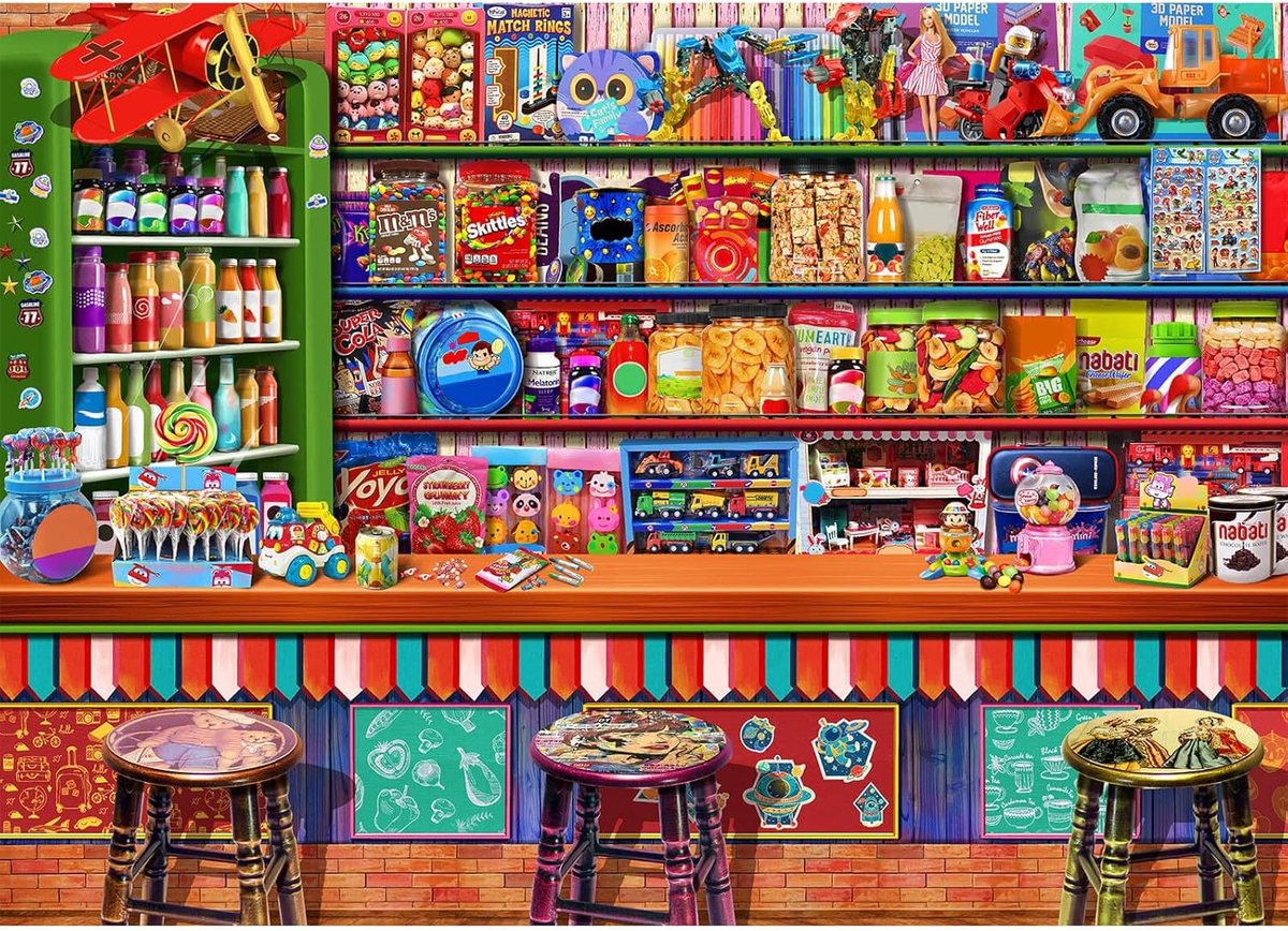 SnelShoppen - Volwassen Puzzel 1000 Stukjes Kleurig Educatief Spel voor Thuis Decoratie - Extra Groot 70 x 50 cm - Milieuvriendelijk Karton
