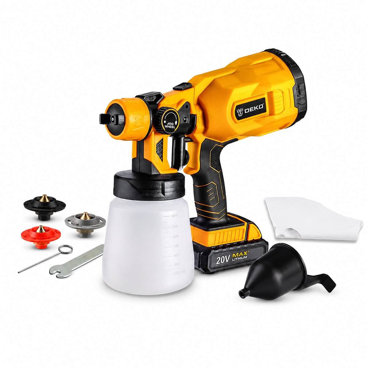 Casa Living Verfpistool - Elektrische Verfspuit - 800 ml Verfreservoir - 3 Sproeikoppen - HVLP Technologie voor Gelijkmatig Spuiten