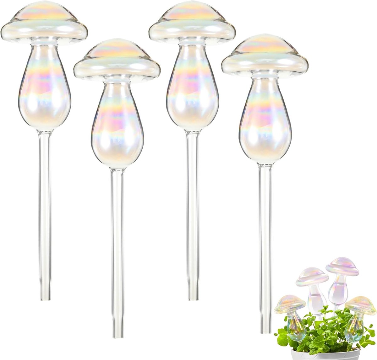 SnelShoppen - Pouring Balls 4 Pack Grote Kleurrijke Irrigatieballen Automatische Waterdruppels Voor Binnenplanten Tuin Balkon Decoratie