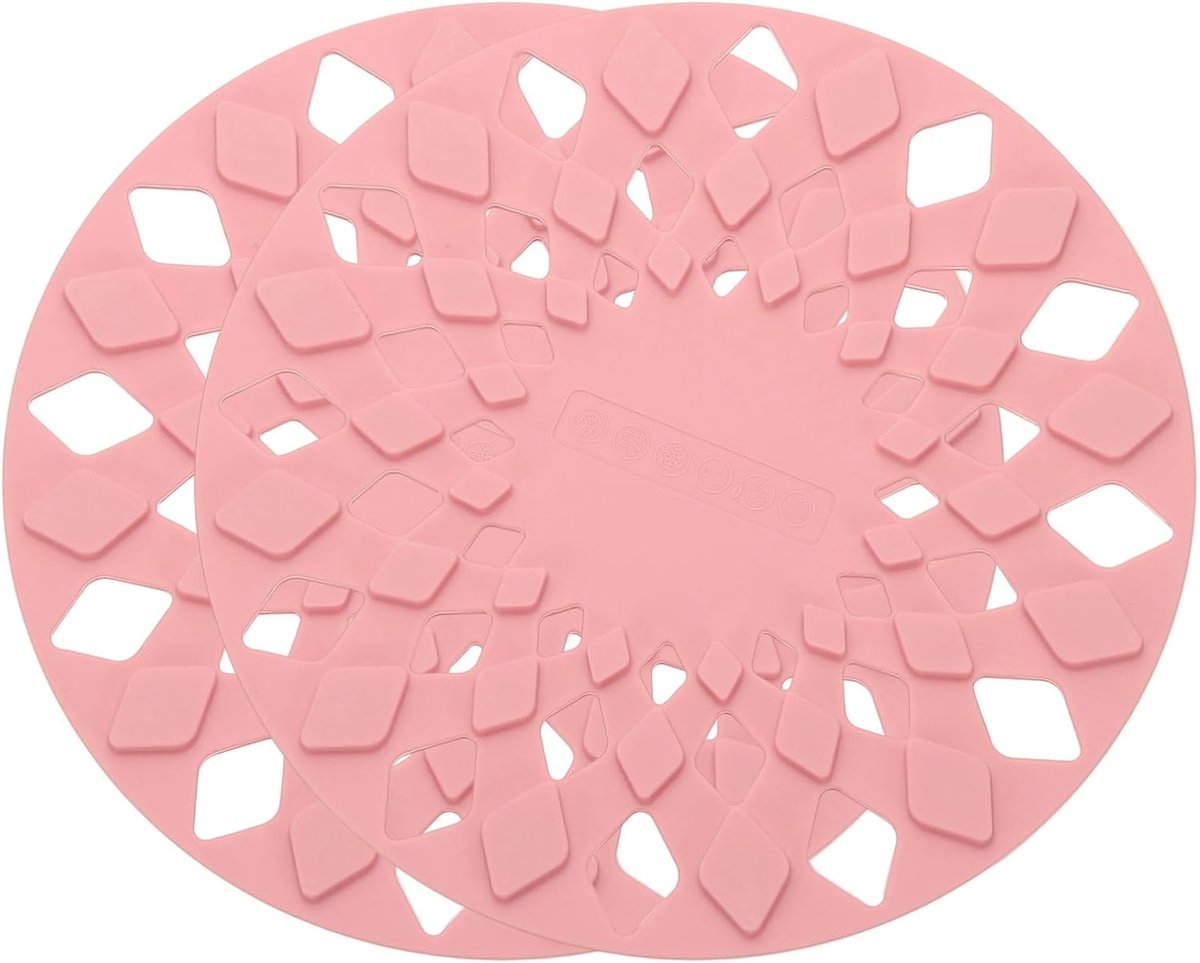 SnelShoppen - Siliconen Matten voor Hete Potten - Ronde Hittebestendige en Antislip Placemat - 17 cm - Roze - Set van 2 - Multifunctioneel voor Keuken
