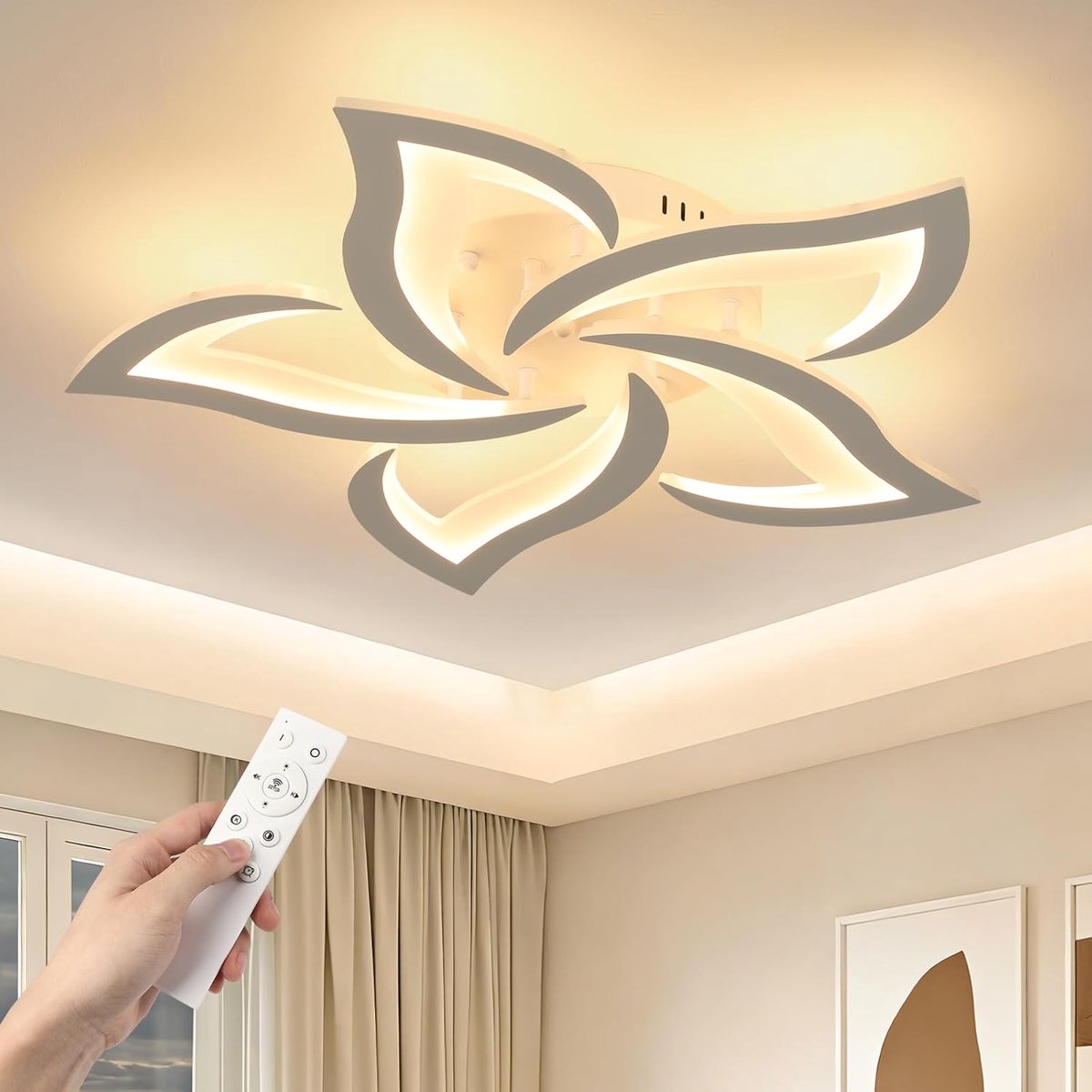 SnelShoppen - Moderne Dimbare LED-Plafondlamp 4800 lm voor Woonkamer, Slaapkamer, Eetkamer, Keuken, Stijlvol en Energiezuinig