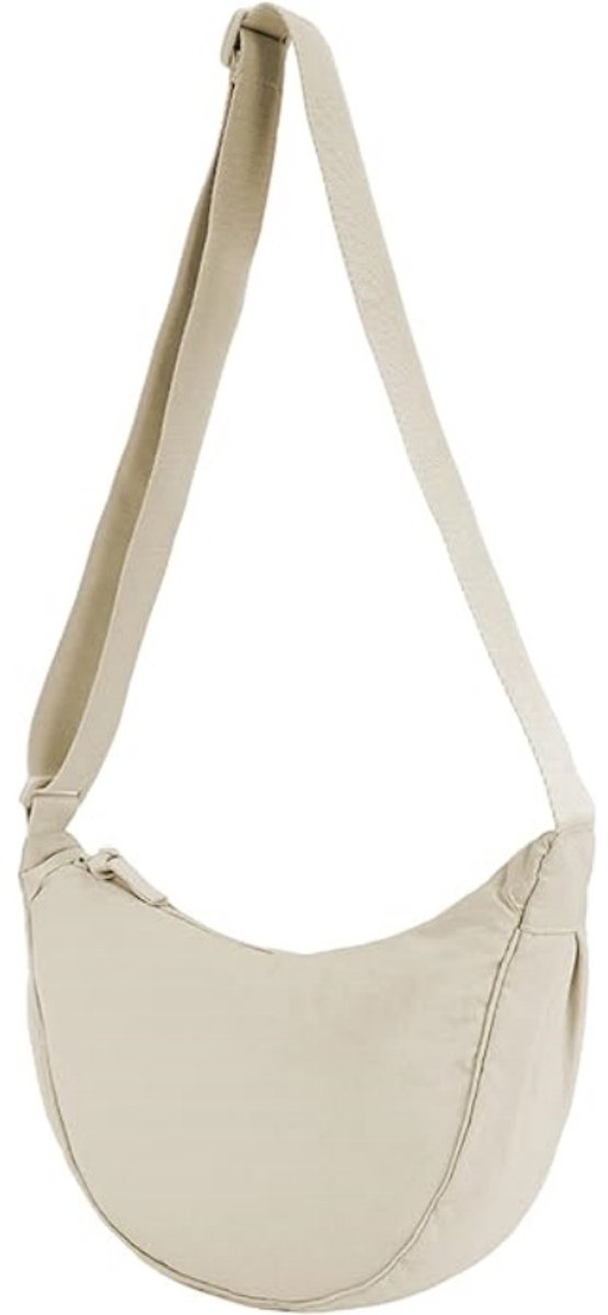 Daity Crossbodytas — Stijlvolle unisex schoudertas — Halvemaanvorm — Compact & casual — Verstelbare schouderband