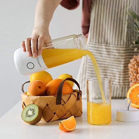 Thijox - Draagbare Juicer Cup - Draadloze Mini Blender voor Shakes, Smoothies en Fruit - USB Oplaadbare Fruit Juicer voor Thuis, Reizen en Kantoor — afbeelding 2