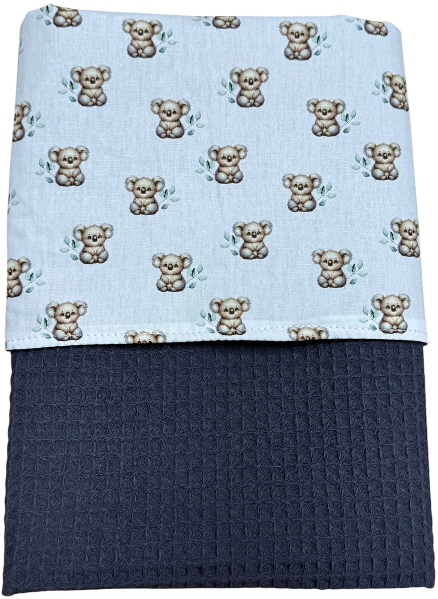 Baby deken kinderwagen deken wieg deken donker blauw koala 60 x 90 cm