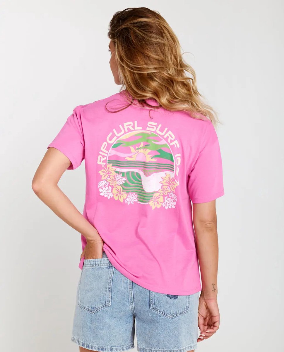 Rip Curl Molokai Relaxed TEE - Super Pink